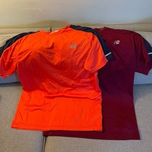 New Balance men’s running tees, size Large
